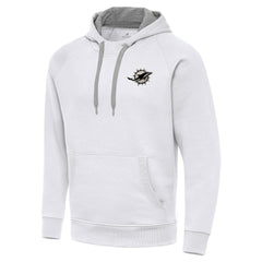 Antigua Brushed Carbon Victory Pullover Hoodie - Miami Dolphins Hoodies