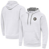Antigua Brushed Carbon Victory Pullover Hoodie - Pittsburgh Steelers Hoodies