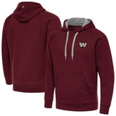 Antigua Brushed Carbon Victory Pullover Hoodie - Washington Commanders Hoodies