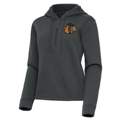 NHL Chicago Blackhawks Antigua Women's Contemporary Quarter-Zip Hoodie