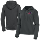 NHL Columbus Blue Jackets Antigua Women's Contemporary Quarter-Zip Hoodie