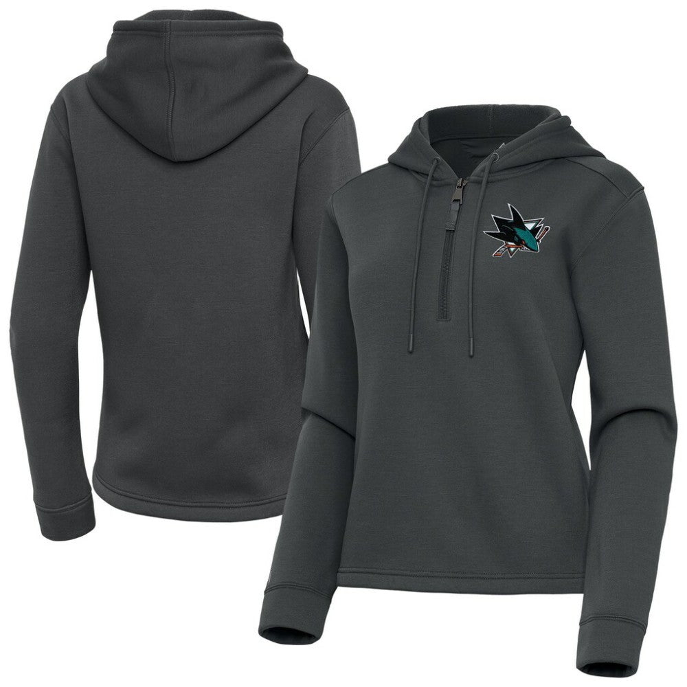 NHL San Jose Sharks Antigua Women's Contemporary Quarter-Zip Hoodie