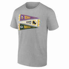 Minnesota Vikings vs. Border Battle Pennant T-Shirt - Green Bay Packers T-shirts