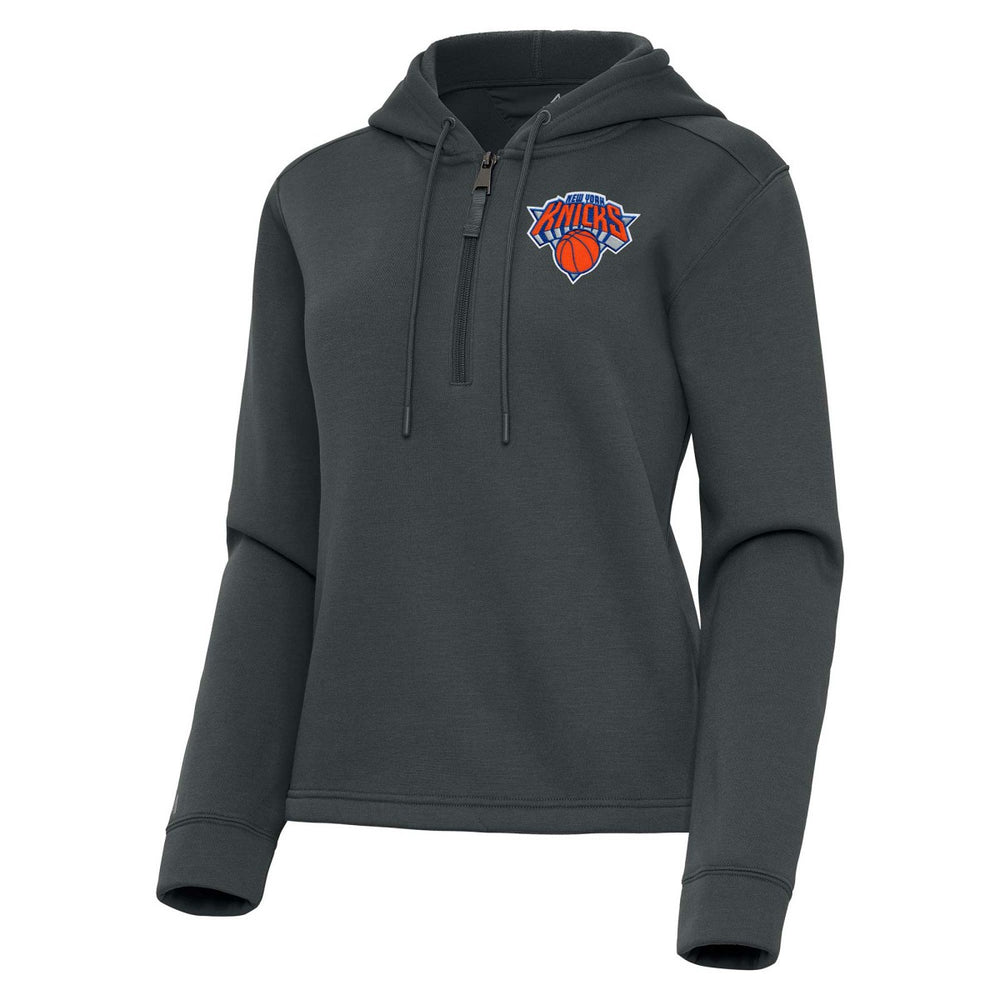 New York Knicks Antigua Women's Contemporary Quarter-Zip Hoodie
