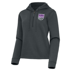 Sacramento Kings Antigua Women's Contemporary Quarter-Zip Hoodie