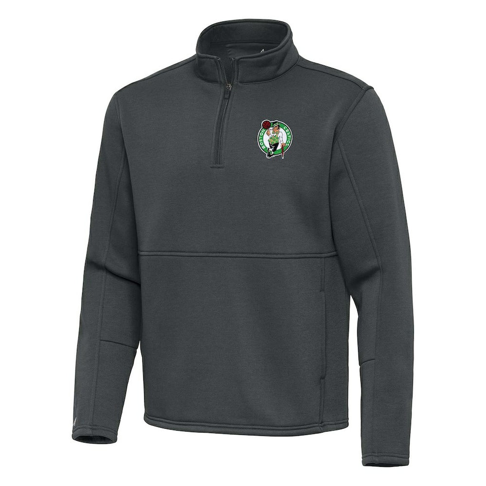 Boston Celtics Antigua Twist Quarter-Zip Pullover Top - Pewter online