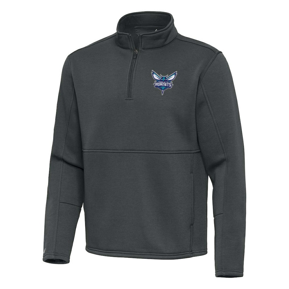 Charlotte Hornets Antigua Twist Quarter-Zip Pullover Top - Pewter on sale