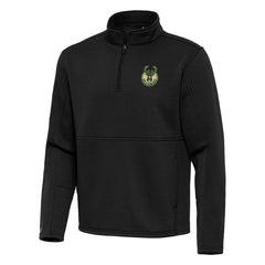 Milwaukee Bucks Antigua Twist Quarter-Zip Pullover Top - Black sale