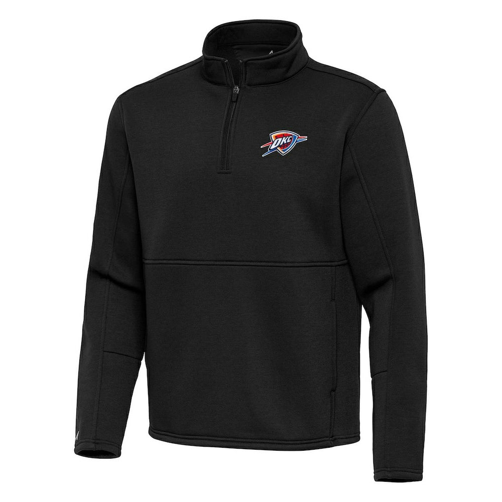 Oklahoma City Thunder Antigua Twist Quarter-Zip Pullover Top - Black shop