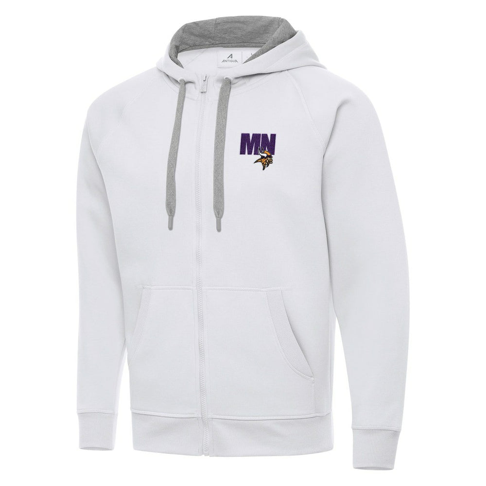 Men's Antigua Victory Full-Zip Hoodie - Minnesota Vikings Hoodies