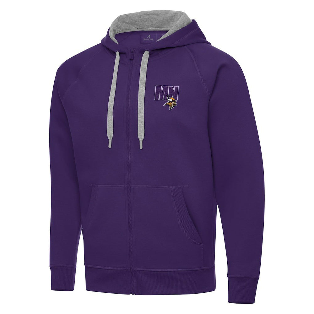Men's Antigua Victory Full-Zip Hoodie - Minnesota Vikings Hoodies