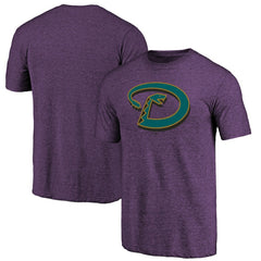 Arizona Diamondbacks Purple Cooperstown Official Logo Tri-Blend T-Shirt
