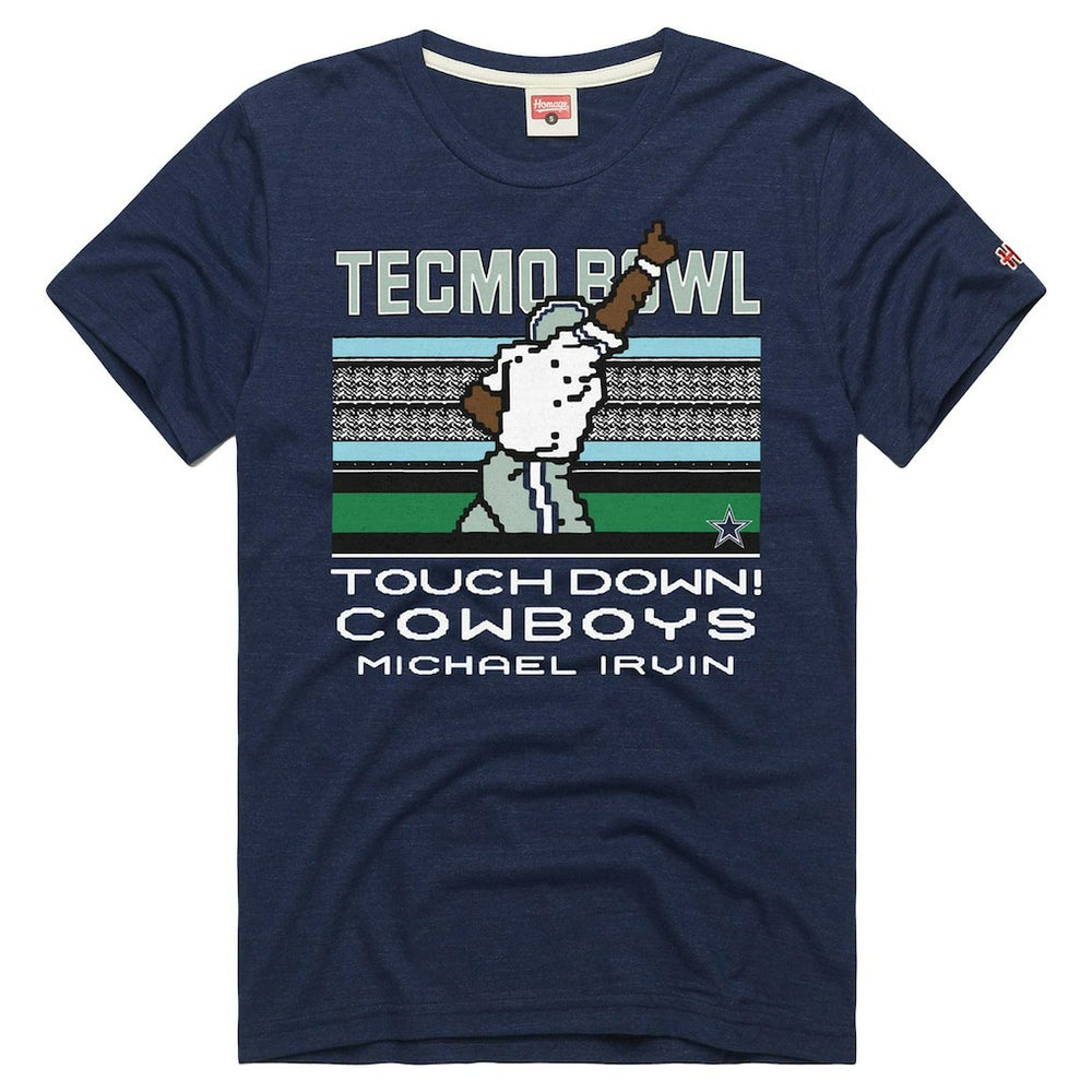 Michael Irvin Homage Unisex Tecmo Bowl Retired Player Graphic Tri-Blend T-Shirt - Dallas Cowboys T-shirts