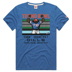 Bruce Smith Homage Unisex Tecmo Bowl Retired Player Graphic Tri-Blend T-Shirt - Buffalo Bills T-shirts