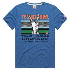John Elway Homage Unisex Tecmo Bowl Retired Player Graphic Tri-Blend T-Shirt - Denver Broncos T-shirts