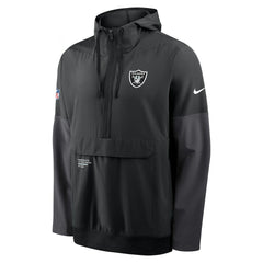 Sideline Anorak Half-Zip Hoodie Jacket - Las Vegas Raiders Hoodies