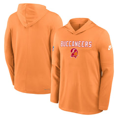 Sideline Pass Accuracy Dri-FIT Long Sleeve Hoodie T-Shirt - Tampa Bay Buccaneers Hoodies