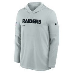 Sideline Pure Fury Performance Long Sleeve Hoodie T-Shirt - Las Vegas Raiders Hoodies
