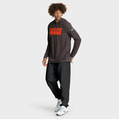 Sideline Pure Fury Performance Long Sleeve Hoodie T-Shirt - Cleveland Browns Hoodies