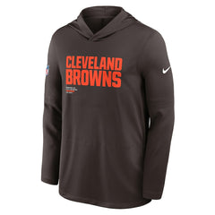 Sideline Pure Fury Performance Long Sleeve Hoodie T-Shirt - Cleveland Browns Hoodies
