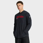 Sideline Pure Fury Performance Long Sleeve Hoodie T-Shirt - Houston Texans Hoodies