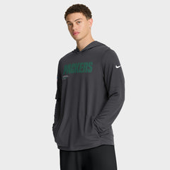 Sideline Pure Fury Performance Long Sleeve Hoodie T-Shirt - Green Bay Packers Hoodies