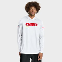 Sideline Pure Fury Performance Long Sleeve Hoodie T-Shirt - Kansas City Chiefs Hoodies