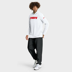 Sideline Pure Fury Performance Long Sleeve Hoodie T-Shirt - Kansas City Chiefs Hoodies