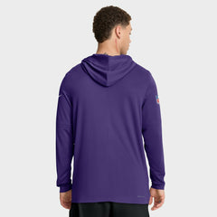 Sideline Pure Fury Performance Long Sleeve Hoodie T-Shirt - Minnesota Vikings Hoodies