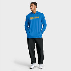 Sideline Pure Fury Performance Long Sleeve Hoodie T-Shirt - Los Angeles Chargers Hoodies
