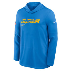 Sideline Pure Fury Performance Long Sleeve Hoodie T-Shirt - Los Angeles Chargers Hoodies