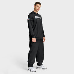 Sideline Pure Fury Performance Long Sleeve Hoodie T-Shirt - Philadelphia Eagles Hoodies