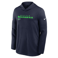 Sideline Pure Fury Performance Long Sleeve Hoodie T-Shirt - Seattle Seahawks Hoodies