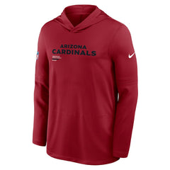 Sideline Pure Fury Performance Long Sleeve Hoodie T-Shirt - Arizona Cardinals Hoodies