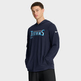 Sideline Pure Fury Performance Long Sleeve Hoodie T-Shirt - Tennessee Titans Hoodies