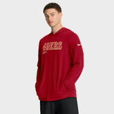 Sideline Pure Fury Performance Long Sleeve Hoodie T-Shirt - San Francisco 49ers Hoodies