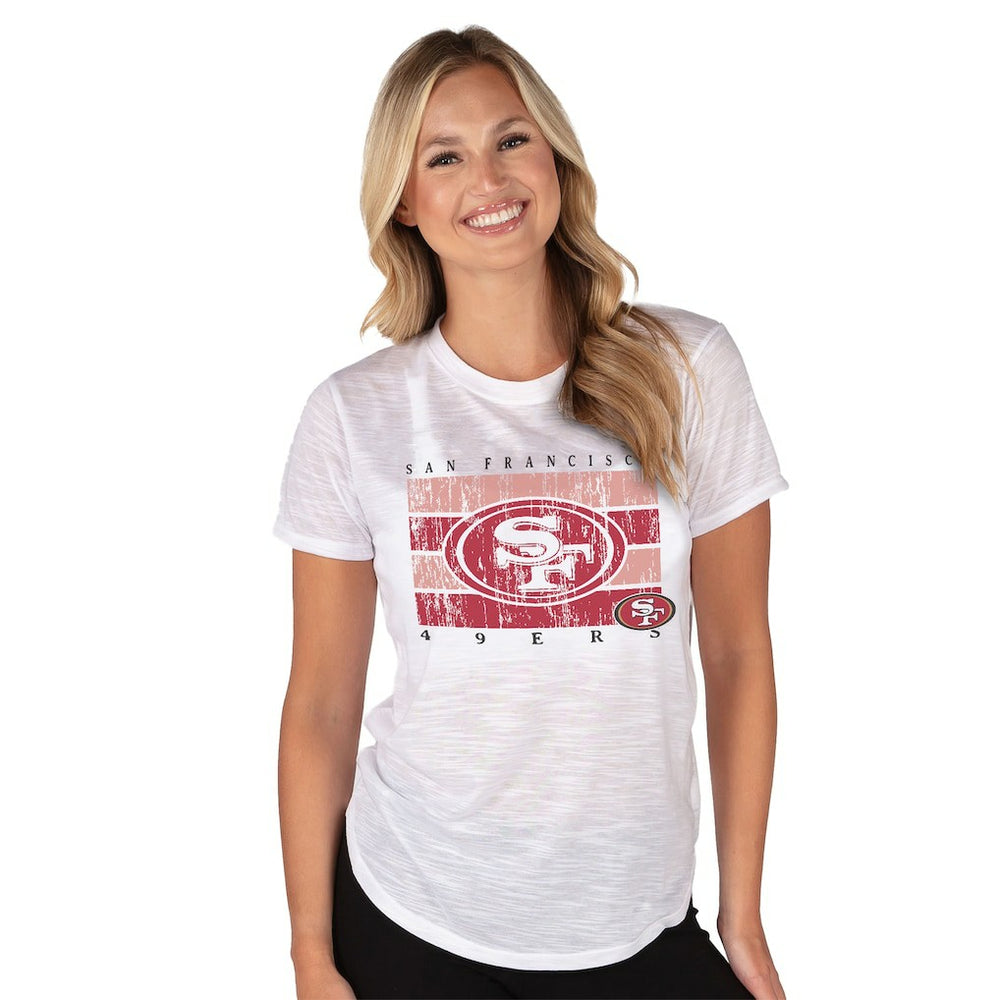 Concepts Sport Women's Infuse Lightweight Slub Knit Top - San Francisco 49ers Tops