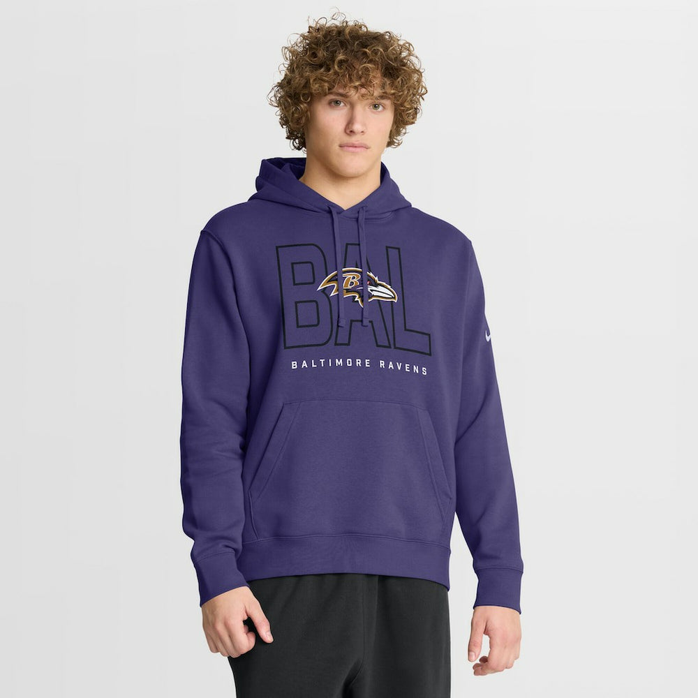 Busted Play Club Fleece Pullover Hoodie - Baltimore Ravens Hoodies