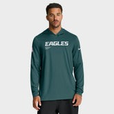 Big & Tall Sideline Dri-FIT Long Sleeve Hoodie T-Shirt - Philadelphia Eagles Hoodies