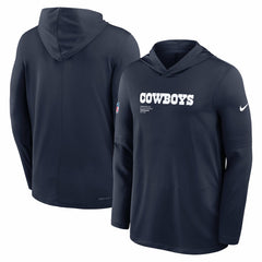 Big & Tall Sideline Dri-FIT Long Sleeve Hoodie T-Shirt - Dallas Cowboys Hoodies