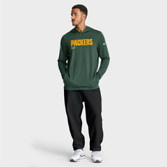 Big & Tall Sideline Dri-FIT Long Sleeve Hoodie T-Shirt - Green Bay Packers Hoodies