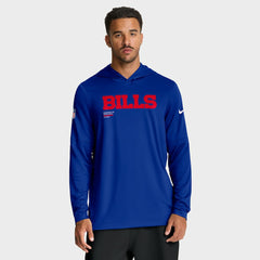 Big & Tall Sideline Dri-FIT Long Sleeve Hoodie T-Shirt - Buffalo Bills Hoodies