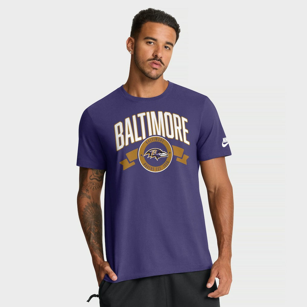 Rewind Front and Back Hit Essential T-Shirt - Baltimore Ravens T-shirts