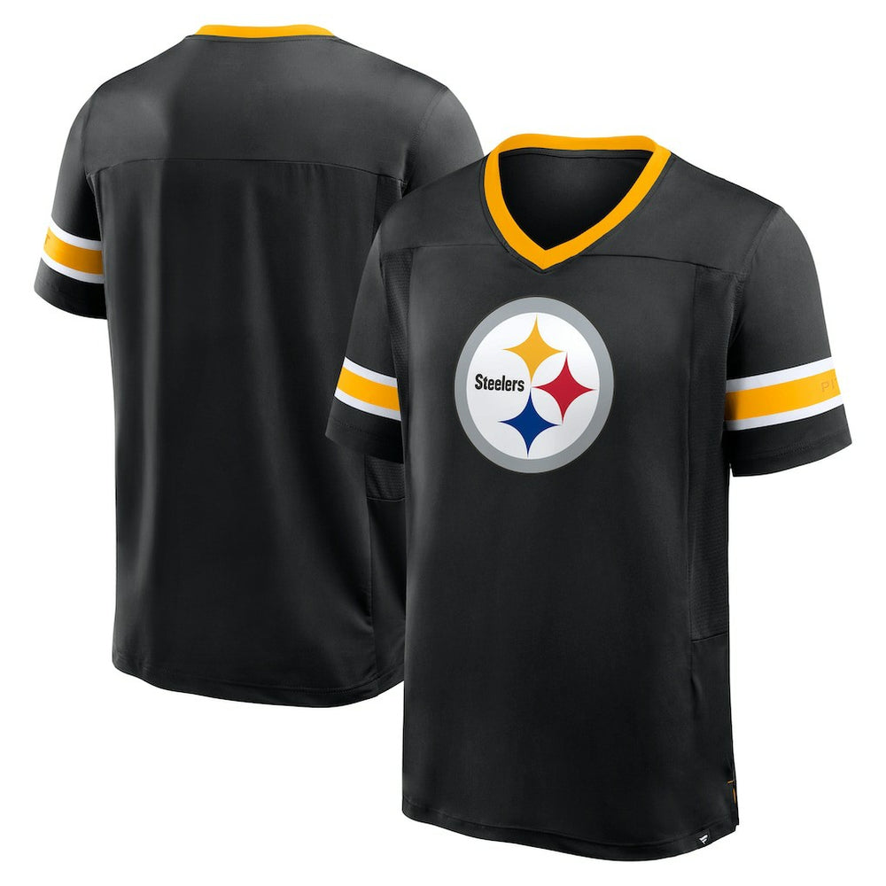Hometown Premium Hashmark V-Neck T-Shirt - Pittsburgh Steelers T-shirts