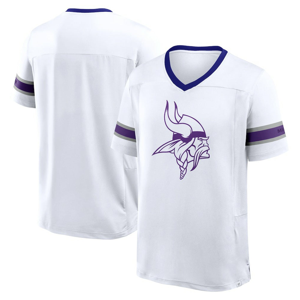 Redzone Hashmark V-Neck T-Shirt - Minnesota Vikings T-shirts