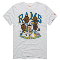 Homage Unisex Super Bowl XXXIV Champs Player Graphic Tri-Blend T-Shirt - Los Angeles Rams T-shirts