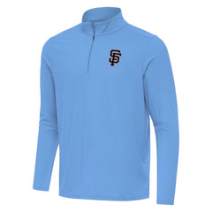 Powder Blue San Francisco Giants Antigua Intent Quarter-Zip Top