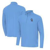 Powder Blue Colorado Rockies Antigua Intent Quarter-Zip Top