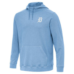 Heather Powder Blue Detroit Tigers Antigua Cloud Pullover Hoodie