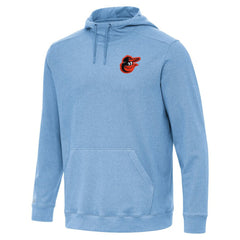 Heather Powder Blue Baltimore Orioles Antigua Cloud Pullover Hoodie